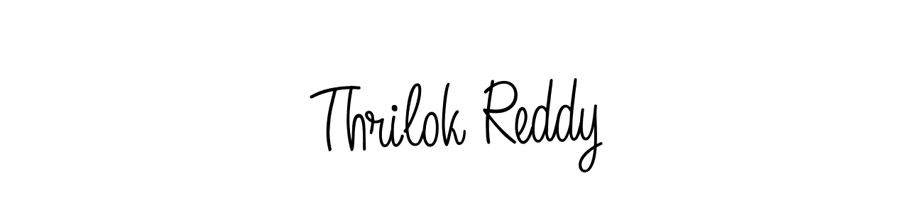 You should practise on your own different ways (Angelique-Rose-font-FFP) to write your name (Thrilok Reddy) in signature. don't let someone else do it for you. Thrilok Reddy signature style 5 images and pictures png