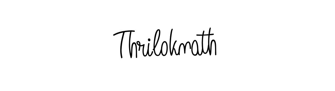 Design your own signature with our free online signature maker. With this signature software, you can create a handwritten (Angelique-Rose-font-FFP) signature for name Thriloknath. Thriloknath signature style 5 images and pictures png