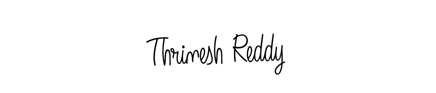 The best way (Angelique-Rose-font-FFP) to make a short signature is to pick only two or three words in your name. The name Thrinesh Reddy include a total of six letters. For converting this name. Thrinesh Reddy signature style 5 images and pictures png