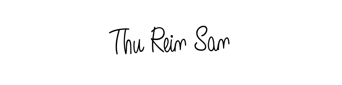 You should practise on your own different ways (Angelique-Rose-font-FFP) to write your name (Thu Rein San) in signature. don't let someone else do it for you. Thu Rein San signature style 5 images and pictures png