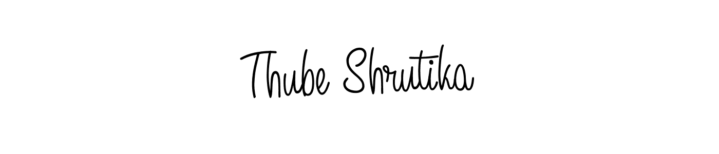 Once you've used our free online signature maker to create your best signature Angelique-Rose-font-FFP style, it's time to enjoy all of the benefits that Thube Shrutika name signing documents. Thube Shrutika signature style 5 images and pictures png