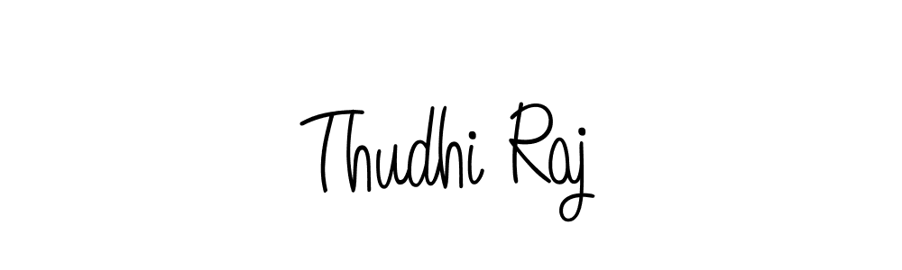 You should practise on your own different ways (Angelique-Rose-font-FFP) to write your name (Thudhi Raj) in signature. don't let someone else do it for you. Thudhi Raj signature style 5 images and pictures png
