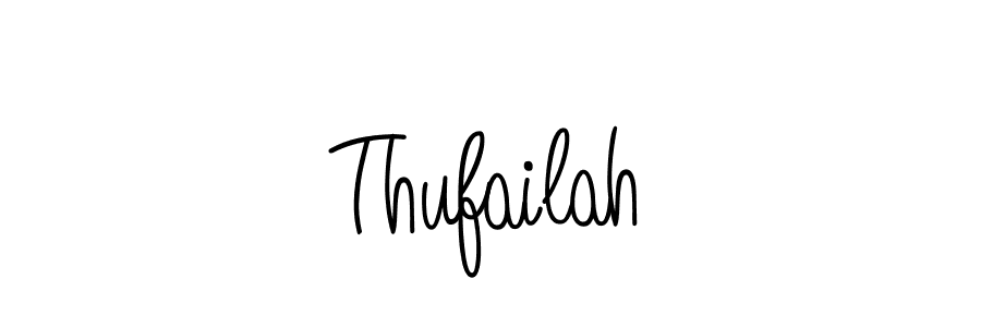 Design your own signature with our free online signature maker. With this signature software, you can create a handwritten (Angelique-Rose-font-FFP) signature for name Thufailah. Thufailah signature style 5 images and pictures png