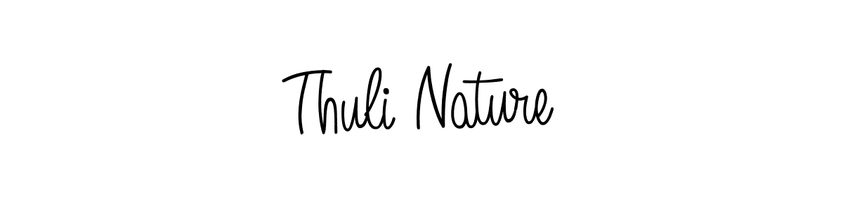 Use a signature maker to create a handwritten signature online. With this signature software, you can design (Angelique-Rose-font-FFP) your own signature for name Thuli Nature. Thuli Nature signature style 5 images and pictures png