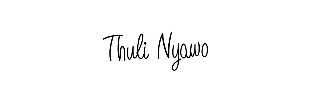 You should practise on your own different ways (Angelique-Rose-font-FFP) to write your name (Thuli Nyawo) in signature. don't let someone else do it for you. Thuli Nyawo signature style 5 images and pictures png