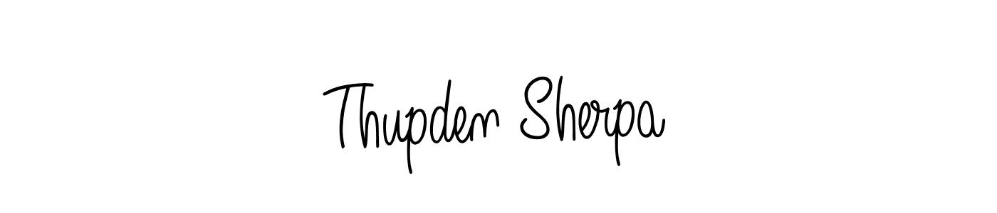 Design your own signature with our free online signature maker. With this signature software, you can create a handwritten (Angelique-Rose-font-FFP) signature for name Thupden Sherpa. Thupden Sherpa signature style 5 images and pictures png
