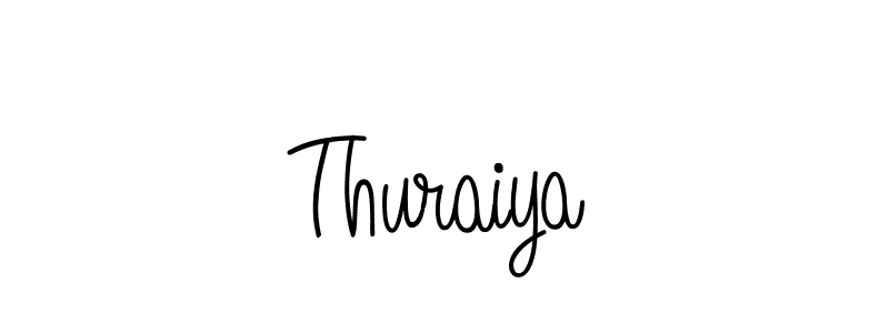 Make a beautiful signature design for name Thuraiya. With this signature (Angelique-Rose-font-FFP) style, you can create a handwritten signature for free. Thuraiya signature style 5 images and pictures png