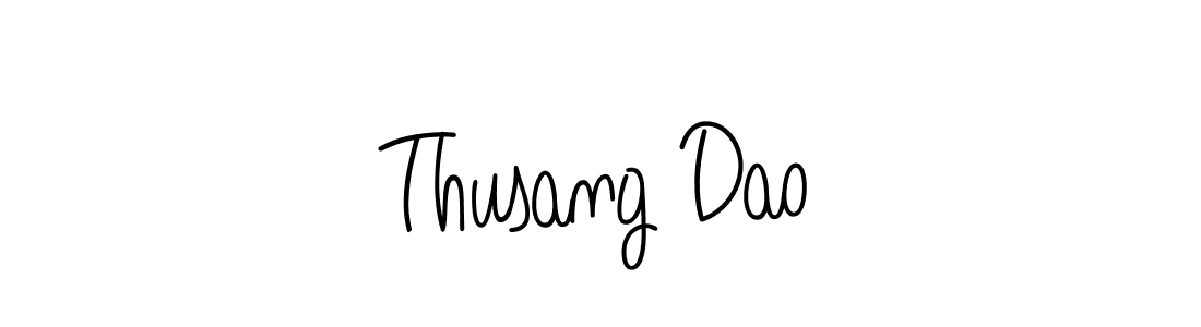 You should practise on your own different ways (Angelique-Rose-font-FFP) to write your name (Thusang Dao) in signature. don't let someone else do it for you. Thusang Dao signature style 5 images and pictures png