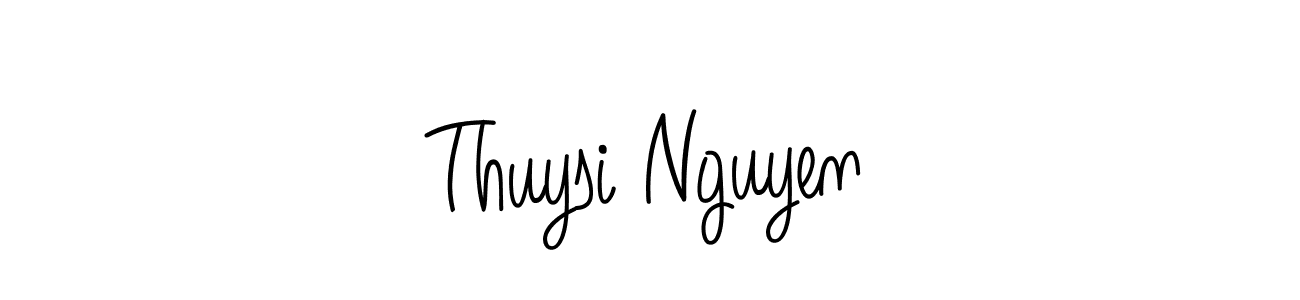 Use a signature maker to create a handwritten signature online. With this signature software, you can design (Angelique-Rose-font-FFP) your own signature for name Thuysi Nguyen. Thuysi Nguyen signature style 5 images and pictures png