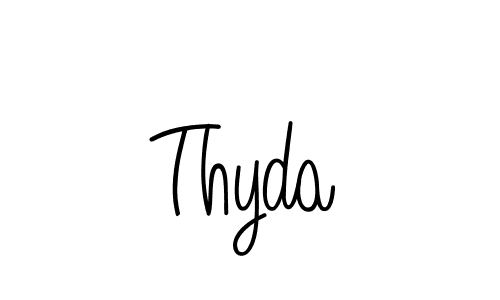 Make a beautiful signature design for name Thyda. With this signature (Angelique-Rose-font-FFP) style, you can create a handwritten signature for free. Thyda signature style 5 images and pictures png