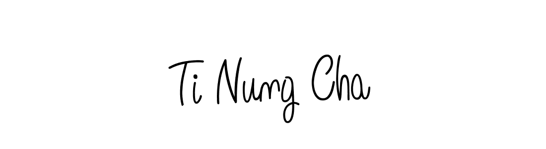 Also You can easily find your signature by using the search form. We will create Ti Nung Cha name handwritten signature images for you free of cost using Angelique-Rose-font-FFP sign style. Ti Nung Cha signature style 5 images and pictures png