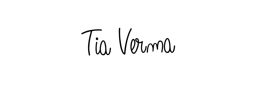 Create a beautiful signature design for name Tia Verma. With this signature (Angelique-Rose-font-FFP) fonts, you can make a handwritten signature for free. Tia Verma signature style 5 images and pictures png