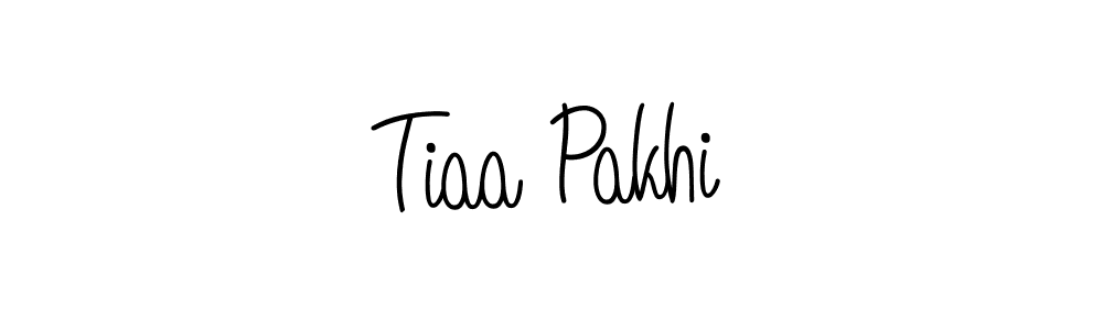 How to make Tiaa Pakhi name signature. Use Angelique-Rose-font-FFP style for creating short signs online. This is the latest handwritten sign. Tiaa Pakhi signature style 5 images and pictures png