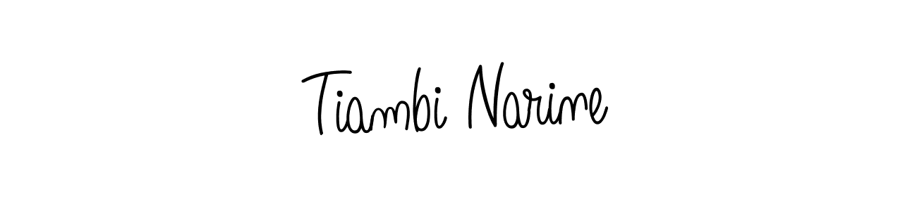 Design your own signature with our free online signature maker. With this signature software, you can create a handwritten (Angelique-Rose-font-FFP) signature for name Tiambi Narine. Tiambi Narine signature style 5 images and pictures png