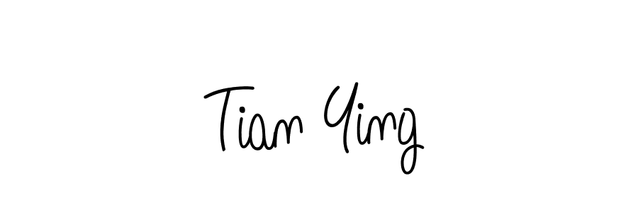 How to make Tian Ying name signature. Use Angelique-Rose-font-FFP style for creating short signs online. This is the latest handwritten sign. Tian Ying signature style 5 images and pictures png