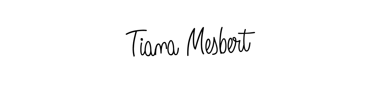 The best way (Angelique-Rose-font-FFP) to make a short signature is to pick only two or three words in your name. The name Tiana Mesbert include a total of six letters. For converting this name. Tiana Mesbert signature style 5 images and pictures png