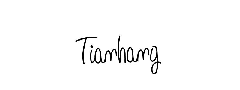 Create a beautiful signature design for name Tianhang. With this signature (Angelique-Rose-font-FFP) fonts, you can make a handwritten signature for free. Tianhang signature style 5 images and pictures png