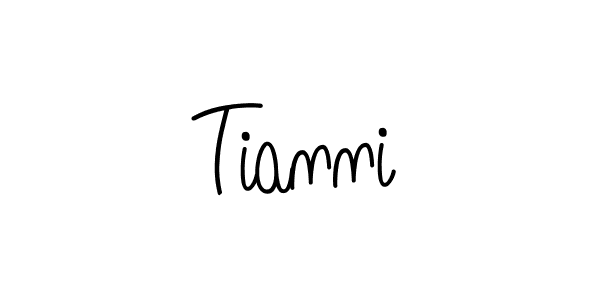 You should practise on your own different ways (Angelique-Rose-font-FFP) to write your name (Tianni) in signature. don't let someone else do it for you. Tianni signature style 5 images and pictures png