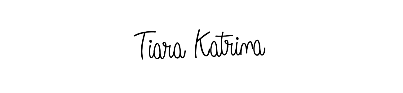 How to make Tiara Katrina name signature. Use Angelique-Rose-font-FFP style for creating short signs online. This is the latest handwritten sign. Tiara Katrina signature style 5 images and pictures png