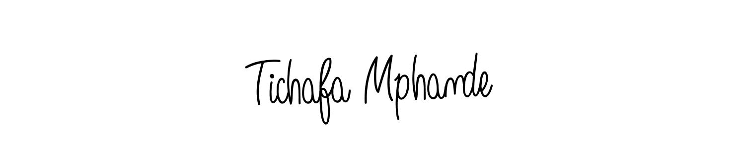 Design your own signature with our free online signature maker. With this signature software, you can create a handwritten (Angelique-Rose-font-FFP) signature for name Tichafa Mphande. Tichafa Mphande signature style 5 images and pictures png