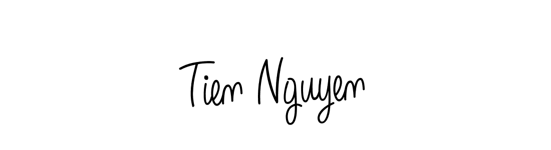 Tien Nguyen stylish signature style. Best Handwritten Sign (Angelique-Rose-font-FFP) for my name. Handwritten Signature Collection Ideas for my name Tien Nguyen. Tien Nguyen signature style 5 images and pictures png