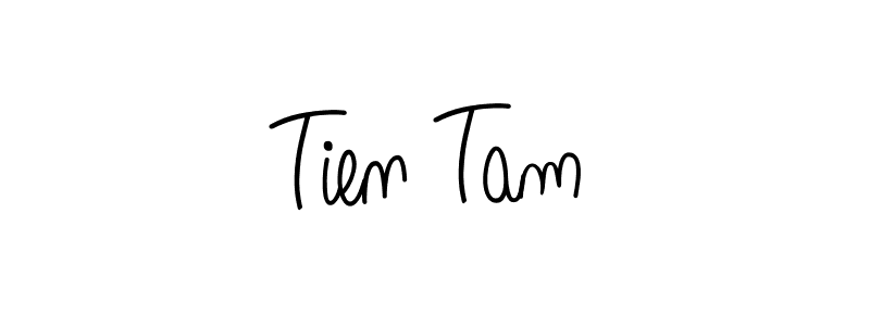 Use a signature maker to create a handwritten signature online. With this signature software, you can design (Angelique-Rose-font-FFP) your own signature for name Tien Tam. Tien Tam signature style 5 images and pictures png