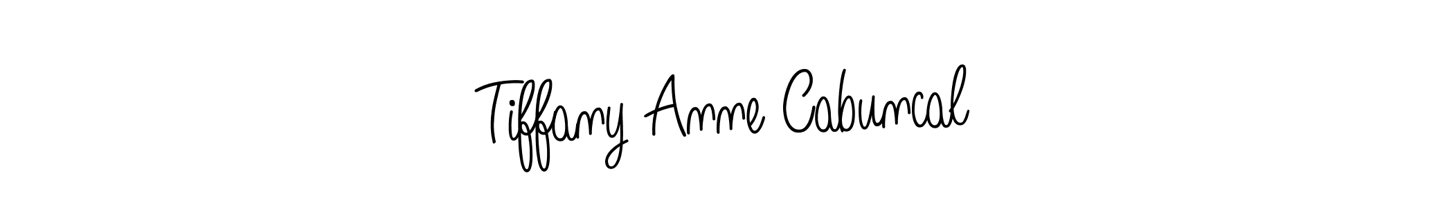 Create a beautiful signature design for name Tiffany Anne Cabuncal. With this signature (Angelique-Rose-font-FFP) fonts, you can make a handwritten signature for free. Tiffany Anne Cabuncal signature style 5 images and pictures png