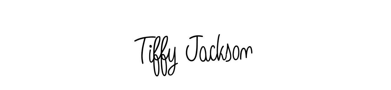 You should practise on your own different ways (Angelique-Rose-font-FFP) to write your name (Tiffy Jackson) in signature. don't let someone else do it for you. Tiffy Jackson signature style 5 images and pictures png