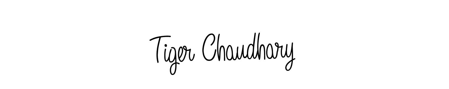 Use a signature maker to create a handwritten signature online. With this signature software, you can design (Angelique-Rose-font-FFP) your own signature for name Tiger Chaudhary. Tiger Chaudhary signature style 5 images and pictures png