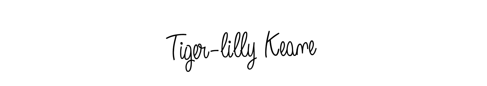 Create a beautiful signature design for name Tiger-lilly Keane. With this signature (Angelique-Rose-font-FFP) fonts, you can make a handwritten signature for free. Tiger-lilly Keane signature style 5 images and pictures png