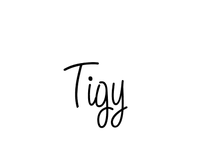 Make a beautiful signature design for name Tigy. With this signature (Angelique-Rose-font-FFP) style, you can create a handwritten signature for free. Tigy signature style 5 images and pictures png