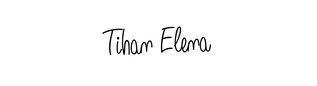 Tihan Elena stylish signature style. Best Handwritten Sign (Angelique-Rose-font-FFP) for my name. Handwritten Signature Collection Ideas for my name Tihan Elena. Tihan Elena signature style 5 images and pictures png