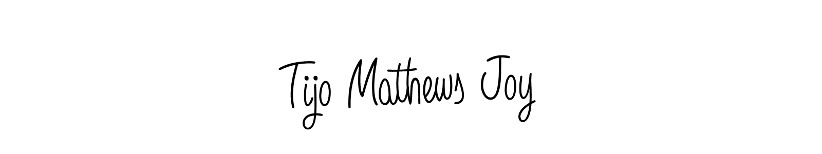 You should practise on your own different ways (Angelique-Rose-font-FFP) to write your name (Tijo Mathews Joy) in signature. don't let someone else do it for you. Tijo Mathews Joy signature style 5 images and pictures png