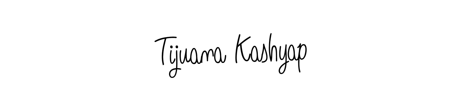 How to make Tijuana Kashyap name signature. Use Angelique-Rose-font-FFP style for creating short signs online. This is the latest handwritten sign. Tijuana Kashyap signature style 5 images and pictures png