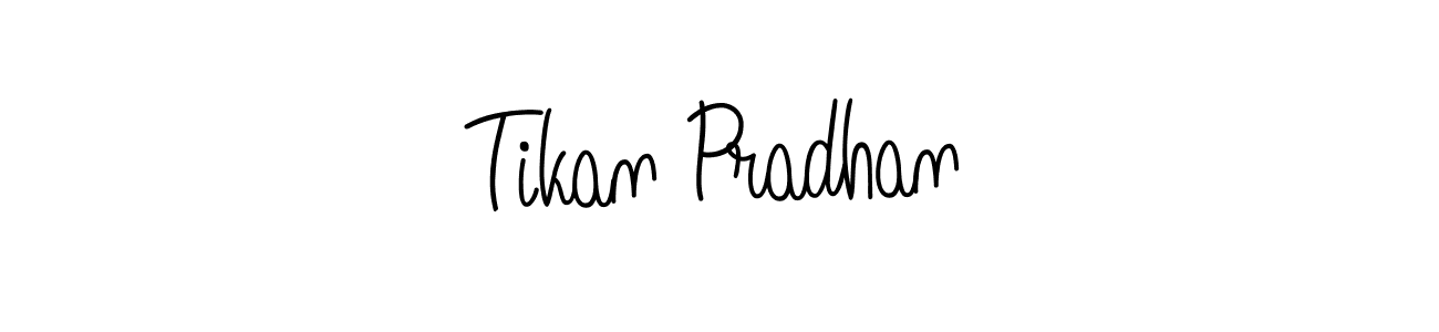 Design your own signature with our free online signature maker. With this signature software, you can create a handwritten (Angelique-Rose-font-FFP) signature for name Tikan Pradhan. Tikan Pradhan signature style 5 images and pictures png