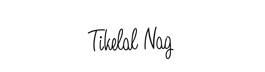 How to make Tikelal Nag name signature. Use Angelique-Rose-font-FFP style for creating short signs online. This is the latest handwritten sign. Tikelal Nag signature style 5 images and pictures png