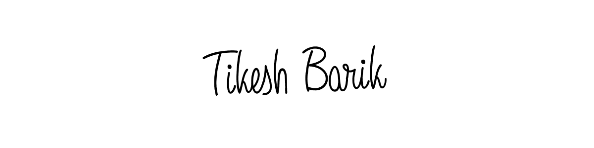 The best way (Angelique-Rose-font-FFP) to make a short signature is to pick only two or three words in your name. The name Tikesh Barik include a total of six letters. For converting this name. Tikesh Barik signature style 5 images and pictures png