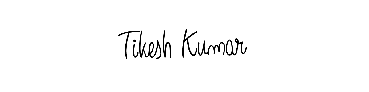 How to make Tikesh Kumar name signature. Use Angelique-Rose-font-FFP style for creating short signs online. This is the latest handwritten sign. Tikesh Kumar signature style 5 images and pictures png