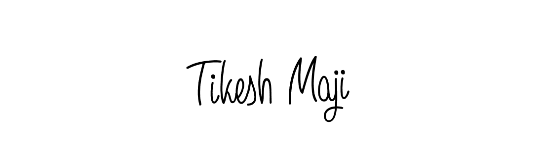 Make a beautiful signature design for name Tikesh Maji. With this signature (Angelique-Rose-font-FFP) style, you can create a handwritten signature for free. Tikesh Maji signature style 5 images and pictures png