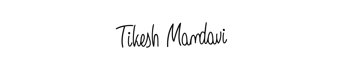 Design your own signature with our free online signature maker. With this signature software, you can create a handwritten (Angelique-Rose-font-FFP) signature for name Tikesh Mandavi. Tikesh Mandavi signature style 5 images and pictures png