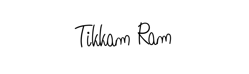 Use a signature maker to create a handwritten signature online. With this signature software, you can design (Angelique-Rose-font-FFP) your own signature for name Tikkam Ram. Tikkam Ram signature style 5 images and pictures png