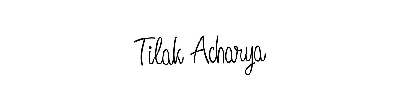 This is the best signature style for the Tilak Acharya name. Also you like these signature font (Angelique-Rose-font-FFP). Mix name signature. Tilak Acharya signature style 5 images and pictures png