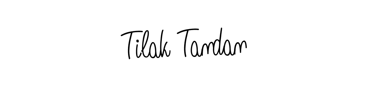 Make a beautiful signature design for name Tilak Tandan. With this signature (Angelique-Rose-font-FFP) style, you can create a handwritten signature for free. Tilak Tandan signature style 5 images and pictures png