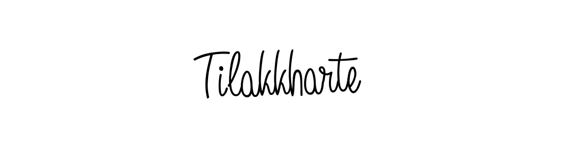 Make a beautiful signature design for name Tilakkharte. With this signature (Angelique-Rose-font-FFP) style, you can create a handwritten signature for free. Tilakkharte signature style 5 images and pictures png