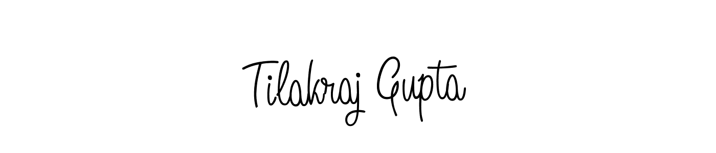 The best way (Angelique-Rose-font-FFP) to make a short signature is to pick only two or three words in your name. The name Tilakraj Gupta include a total of six letters. For converting this name. Tilakraj Gupta signature style 5 images and pictures png