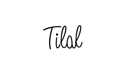 Use a signature maker to create a handwritten signature online. With this signature software, you can design (Angelique-Rose-font-FFP) your own signature for name Tilal. Tilal signature style 5 images and pictures png