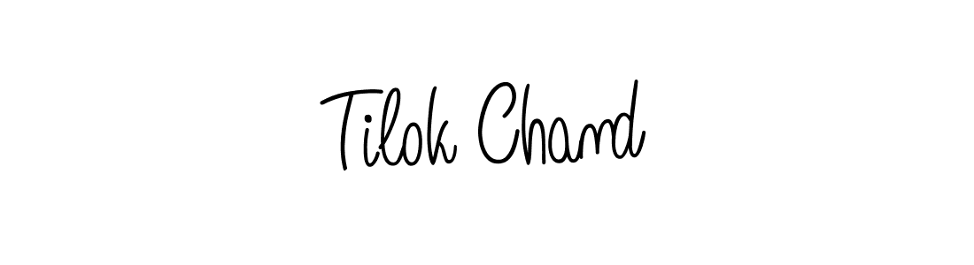 The best way (Angelique-Rose-font-FFP) to make a short signature is to pick only two or three words in your name. The name Tilok Chand include a total of six letters. For converting this name. Tilok Chand signature style 5 images and pictures png