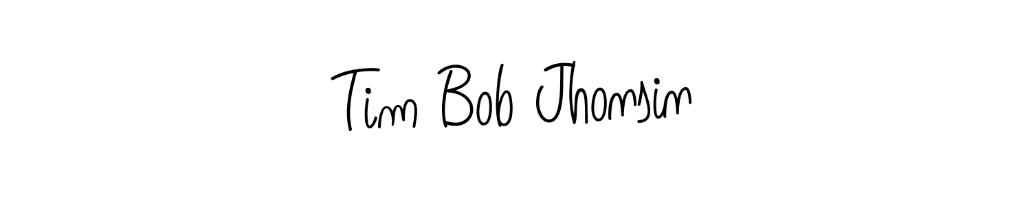 Create a beautiful signature design for name Tim Bob Jhonsin. With this signature (Angelique-Rose-font-FFP) fonts, you can make a handwritten signature for free. Tim Bob Jhonsin signature style 5 images and pictures png