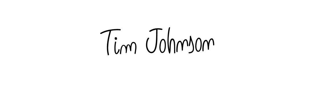 You should practise on your own different ways (Angelique-Rose-font-FFP) to write your name (Tim Johnson) in signature. don't let someone else do it for you. Tim Johnson signature style 5 images and pictures png