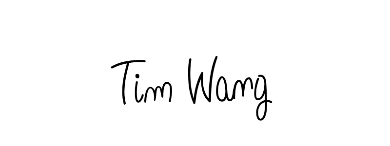 Tim Wang stylish signature style. Best Handwritten Sign (Angelique-Rose-font-FFP) for my name. Handwritten Signature Collection Ideas for my name Tim Wang. Tim Wang signature style 5 images and pictures png